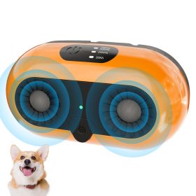 Ultrasonic Dog Bark Deterrent, Anti Barking Device Dog Barking Control Devices With 3 Modes Stop Barking Neighbors Dog, 50ft Range Indoor & Outdo (Color: Orange)